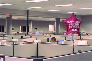 Office workers settle in for a full day's worth of activities.